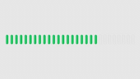 Loading animation of appearing green lines on transparent background Stock Footage 312987201