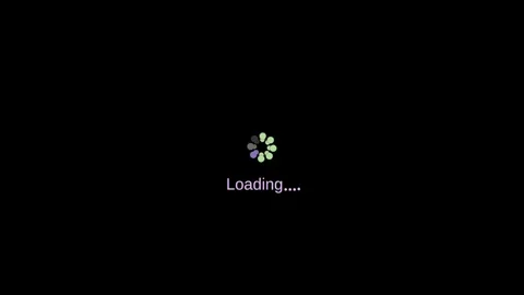 Loading animation circle buffering wheel 4k overlay video effect black screen Video stock 289684673