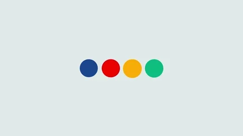 Loading animation of colorful bubbles on white background Stock Footage 263209314