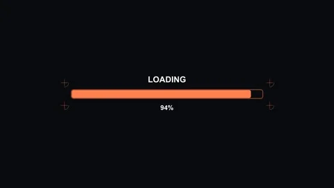 Loading animation displays progress bar in science fiction style for digita.. Stock Footage 326694275