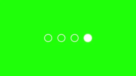 Loading animation with four pulsing white circles on bright green screen ba.. Stock Footage 329145154