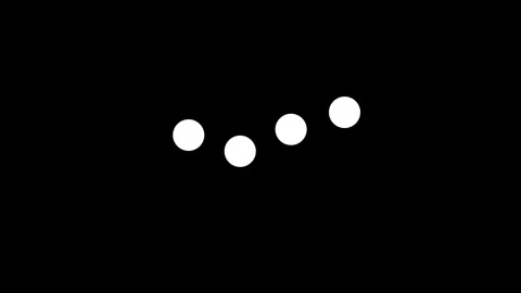 Loading animation of four white circles moving in arc motion. Vídeo Stock 337443794