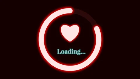 Loading animation with heart shape Stock Footage 230171281