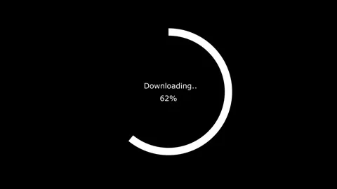 Loading Animation Icon Design with Percent Options Stock Footage 332881888