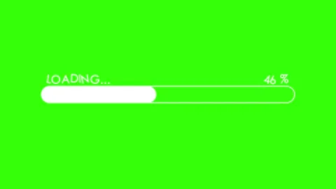 Loading animation loading bar waiting for percentage 0 to 100 percent green.. Stock Footage 256072234