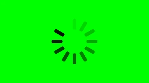 Loading animation. Loading circle icon on green background. 4K video Stock Footage