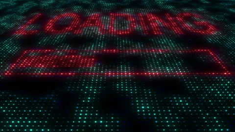 Loading animation of many colorful particles. Stock Footage 268706134