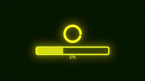 Loading animation with neon elements and simple background design for digital Stock Footage 301604789