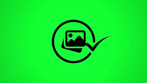 Loading animation of a picture in circle on green screen, graphic element f.. Stock Footage 346498108