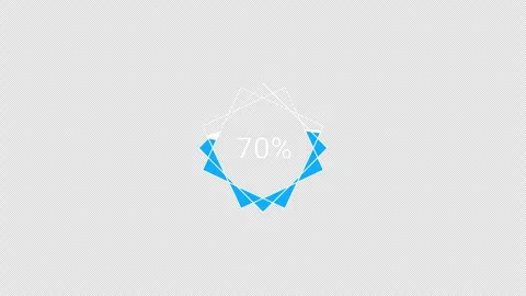 Loading animation progress bar with percentage Stock Footage 320919893