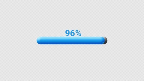 Loading animation progress bar with percentage Stock Footage 320920055