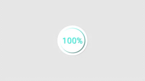 Loading animation progress bar with percentage Stock Footage 320920502