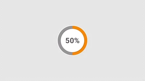 Loading animation progress bar with percentage Stock Footage 320921033