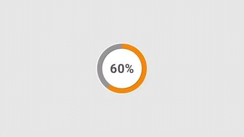 Loading animation progress bar with percentage Stock Footage 320921035