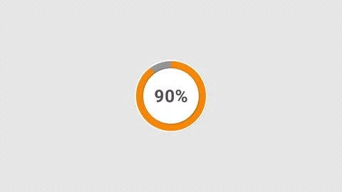 Loading animation progress bar with percentage Stock Footage 320921043