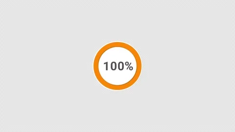 Loading animation progress bar with percentage Stock Footage 320921045