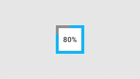 Loading animation progress bar with percentage Stock Footage 320921478