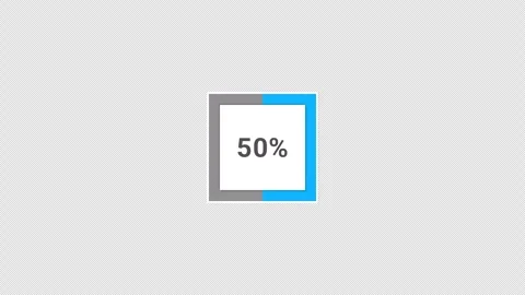 Loading animation progress bar with percentage Stock Footage 320921518