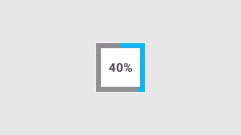 Loading animation progress bar with percentage Stock Footage 320921525