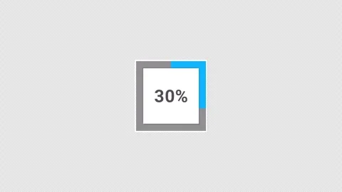 Loading animation progress bar with percentage Stock Footage 320921526