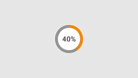 Loading animation progress bar with percentage Stock Footage 320922494