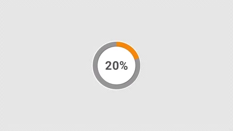 Loading animation progress bar with percentage Stock Footage 320922528