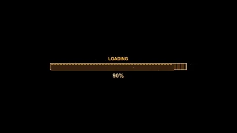 Loading animation with progress bar reaching completion at 100 percent in a.. Stock Footage 328273983