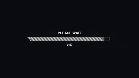 Loading animation with progress bar in science fiction style for user interfa Stock Footage 326691243
