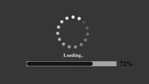 Loading Animation with Progress Indicator Stock Footage 332824461