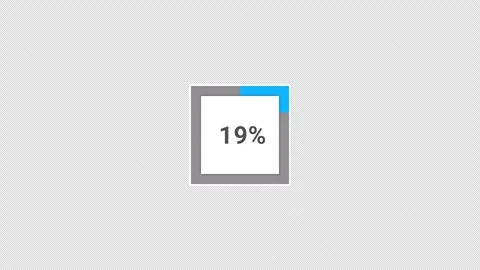 Loading animation progress with percentage Stock Footage 320921535