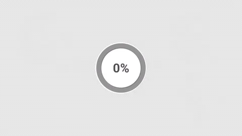 Loading animation progress with percentage Stock Footage 320922470