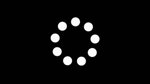 Loading animation of radial motion white spots Stock Footage 142314011