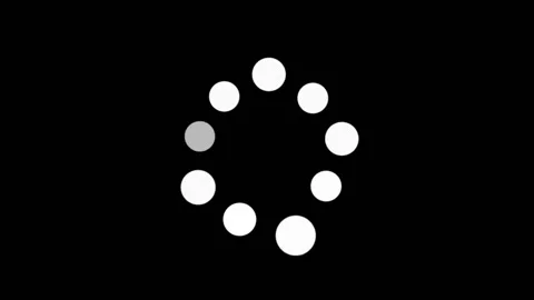 Loading animation of radial motion white spots Stock Footage 142314013