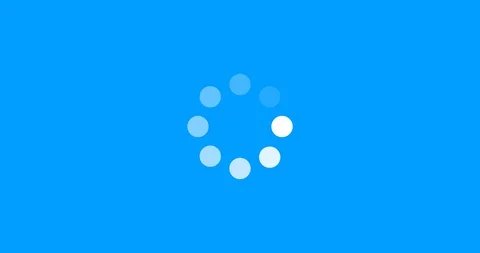 Loading animation. Render footage. Loop animation on blue background with alpha Stock Footage 129267426