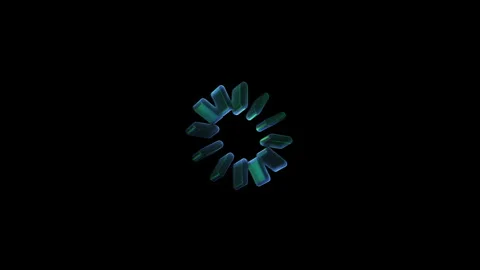 Loading animation with rotating cubes on black background Stock Footage 319767989