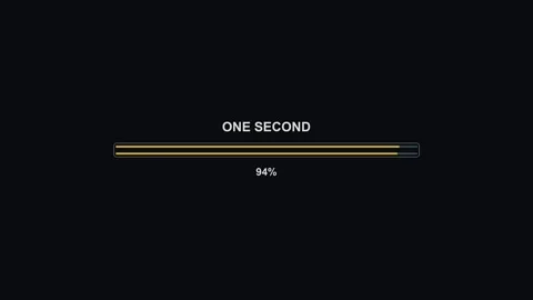 Loading animation that shows progress and time in a simple format with a bl.. Stock Footage 325750011