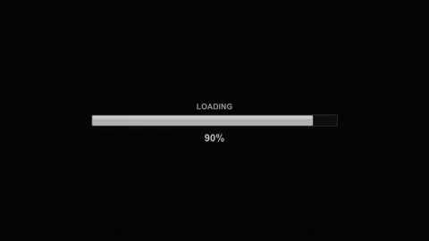 Loading animation shows progress as it r... | Stock Video | Pond5