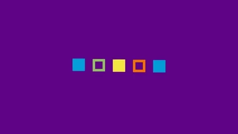 Loading animation on squares centered position Stock Footage 333548533