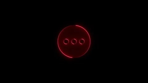 Loading animation three dots inside circle glowing neon effect dark backgro.. Stock Footage 345549861