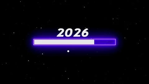 Loading animation for upcoming year 2026 Illustrazione stock