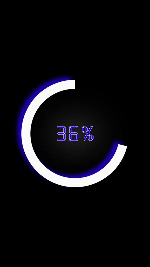 Loading animation vertical video digital progress bar hud futuristic dark b.. Stock Footage 344285490