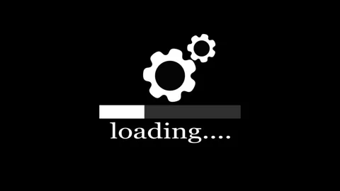 Loading animation video with black background. Stock Footage 297834466