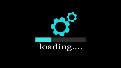 Loading animation video with black background. Stock Footage 297834504