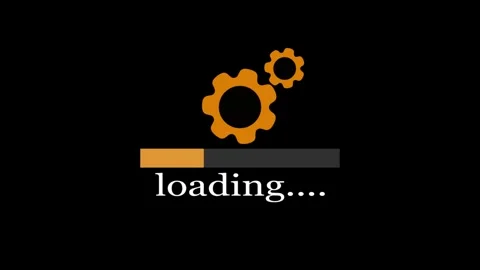 Loading animation video with black background. Stock Footage 297834531
