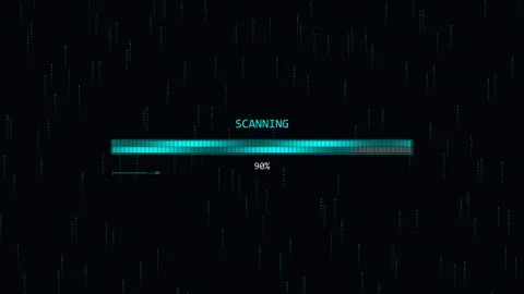 Loading animation for video editor or web designer showing scanning progres.. Video stock 327744876