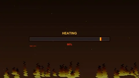 Loading animation for video editor or web designer showing heating progress.. Stock Footage 327745404