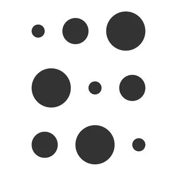 Loading app icon set. Three black circle symbol. Sign load browser vector. Stock Illustration