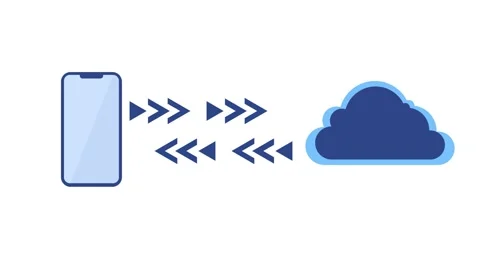 Loading applications concept , Technology for loading data in the cloud. Stock Footage 219558606