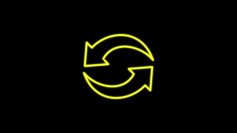 Loading arrow sign circle reload animation on green screen Stock Footage 304023381