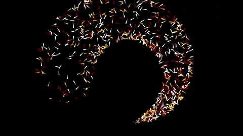 Loading arrow with tailing colorful particles on green screen background Stock Footage 292867318